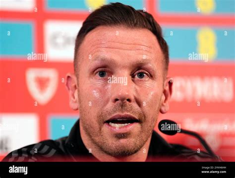 wales manager craig bellamy   press conference   vale