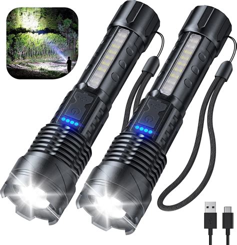 ALSTU Flashlight High Lumens Rechargeable LED: 990,000 Lumen Super
