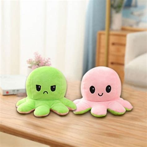 Link Moody Reversible Emotion Octopus Plushie Sad/happy Express Your ...