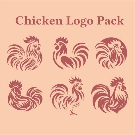 premium vector chicken logo pack