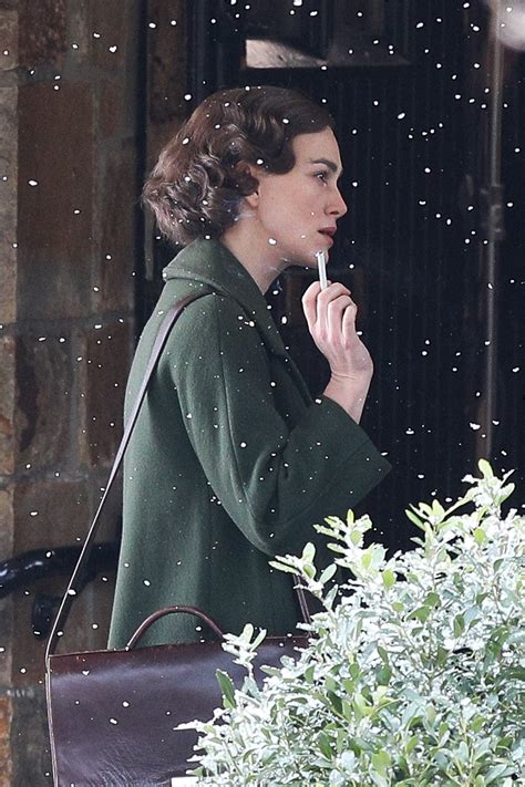 Keira Knightley Films Snowy Scenes on the Set of 'Boston Stranger