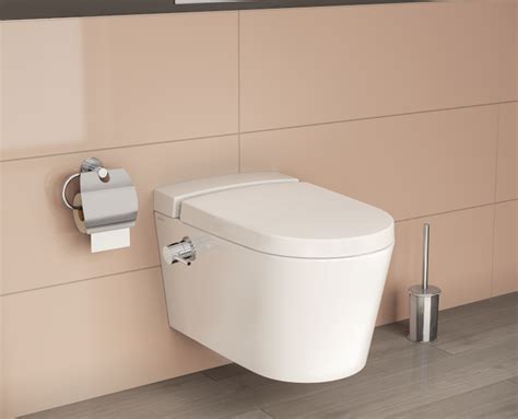 Безободковый подвесной унитаз VitrA Nest (c функцией биде, встроенным ...