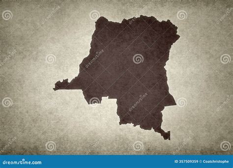 Republic Of The Congo MAP In Blue, Country Map, Republic Of The Congo ...