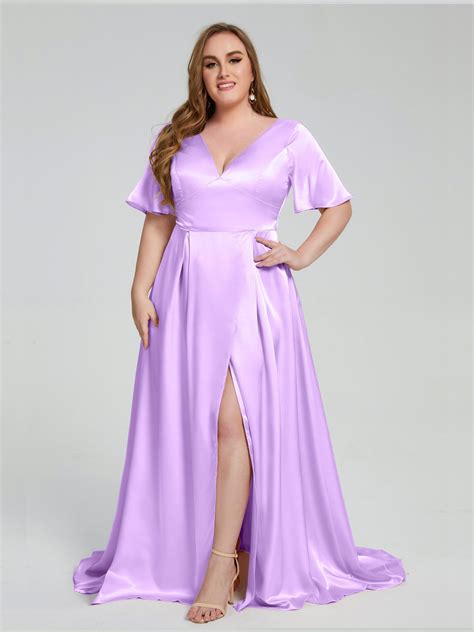 Purple Bridesmaid Dresses Plus Size