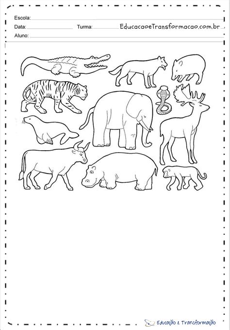 Desenho de animal para colorir e imprimir - Desenhos de animais