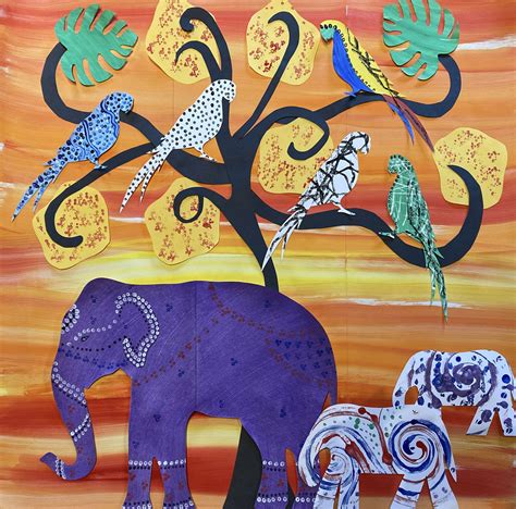 Four Corners of the World - African Tinga Tinga Art - Creative Mojo