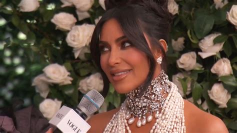 Watch Kim Kardashian on Her Pearly Met Gala Look | Met Gala | Vogue