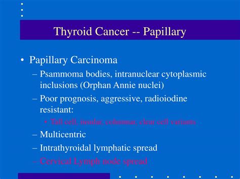 PPT - Thyroid Cancer -- Papillary PowerPoint Presentation, free ...