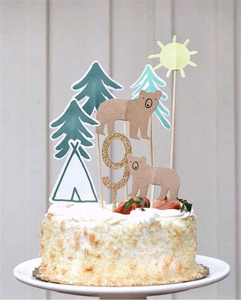 Лесные топперы для торта // Camping cake toppers by Meri Meri Camping ...