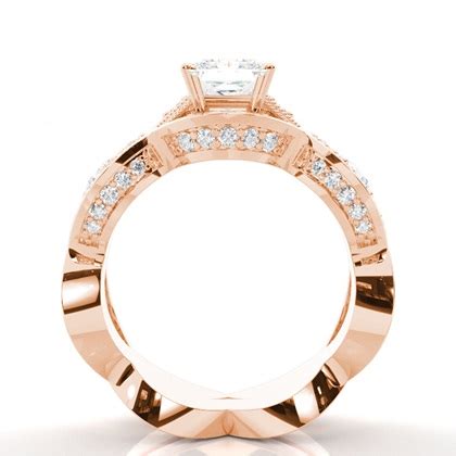 rose gold bridal set engagement rings diamonds factory singapore