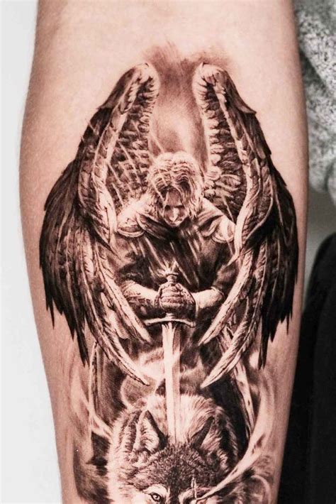 40 Spiritual Angel Tattoo Ideas and It's Meaning