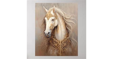 Majestic horse painting poster | Zazzle