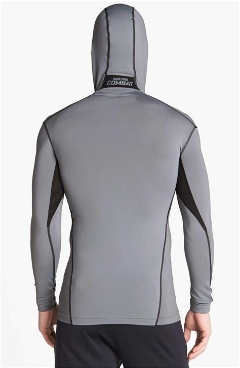 Nike 'Pro Combat - Hyperwarm Dri-FIT Max' Hooded Compression Top ...