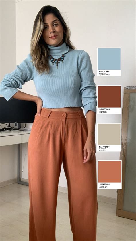 Calca Marrom Combina Com - Look marrom (terra) + azul | Look com calça marrom, Roupas terrosas ...