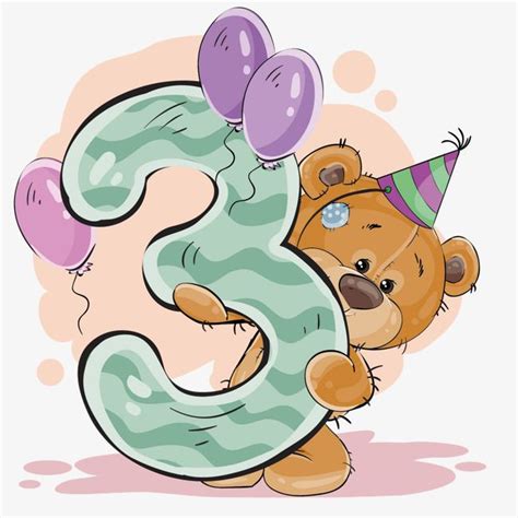 вектор Винни цифровой 3 | Baby month stickers, Happy birthday kids ...