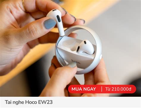 Tai nghe Hoco EW23: Hộp sạc xoay tròn lạ mắt, thiết kế y hệt AirPods 3 ...