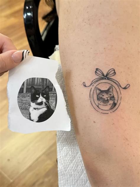 cat belly button tattoo 7
