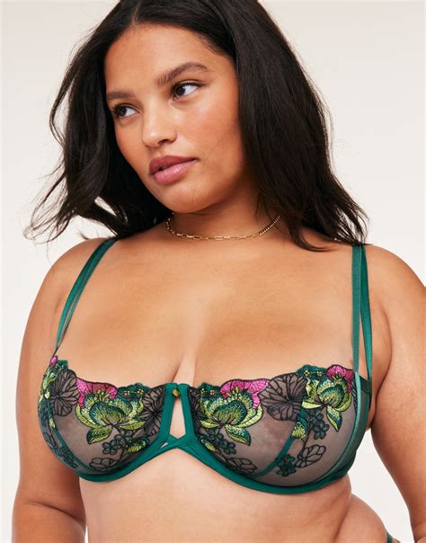 Jayda Floral Green Unlined Balconette, 32A-38DD | Adore Me