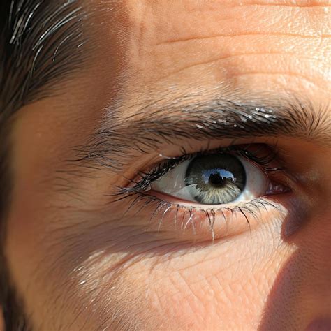 premium ai image extreme closeup   mans eye