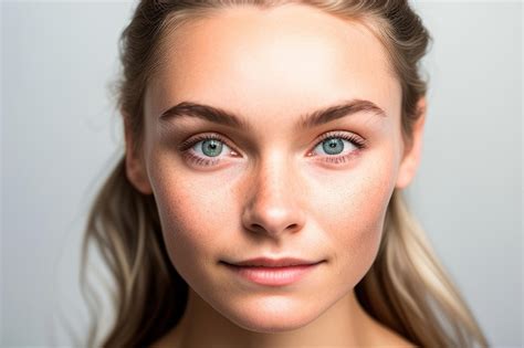 premium photo  womans face   white background