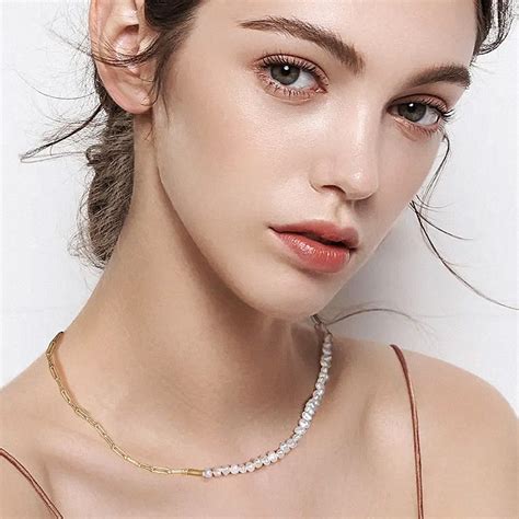 Colier cu perle naturale de cultură Pearl Paperclip - Tisoro