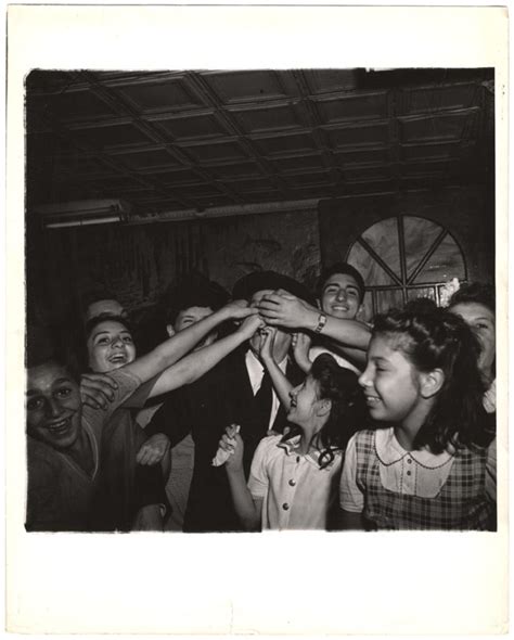 [Jimmy Durante surrounded by young fans at Italian restaurant, Little ...