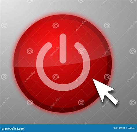 Computer power button stock illustration. Image of white - 8196593
