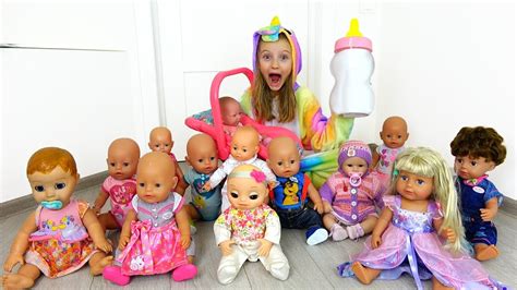Полина играет в детский сад и от нее убежала кукла - YouTube
