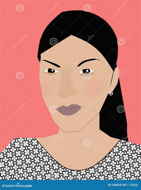 contempt facial expression  red background royalty  stock