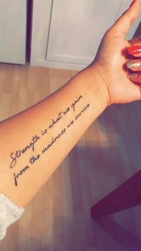 [Strength is what we gain from the madness we survive] #tattoos # ...