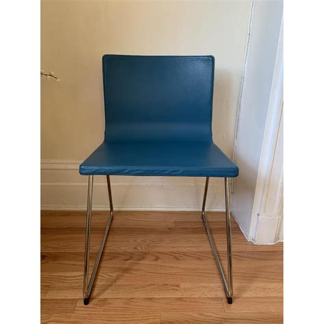 ikea blue dining chair aptdeco