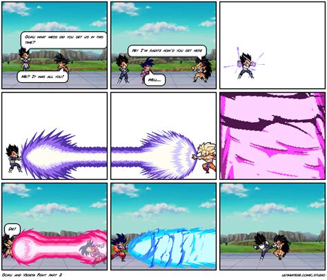 Goku and Vegeta Fight - Comic Studio