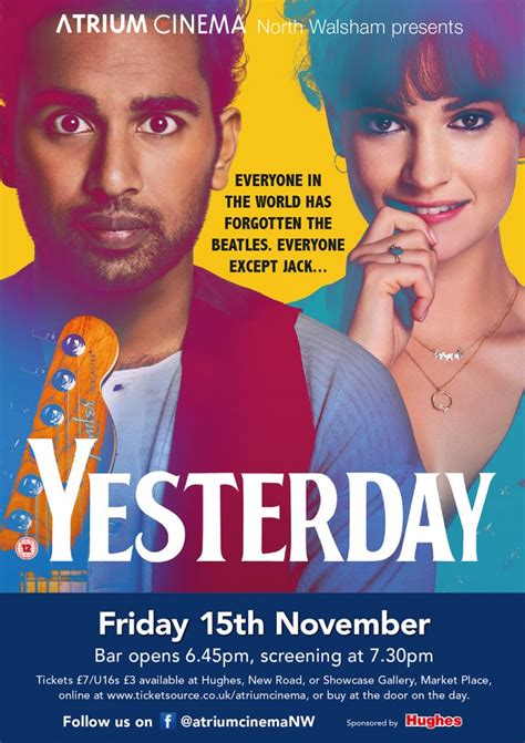 Yesterday Film / Yesterday 2019 Film Poster - FilmsWalls - Yesterday ...