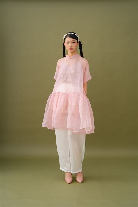 Jade Pattern Babydoll Top – NOVERE