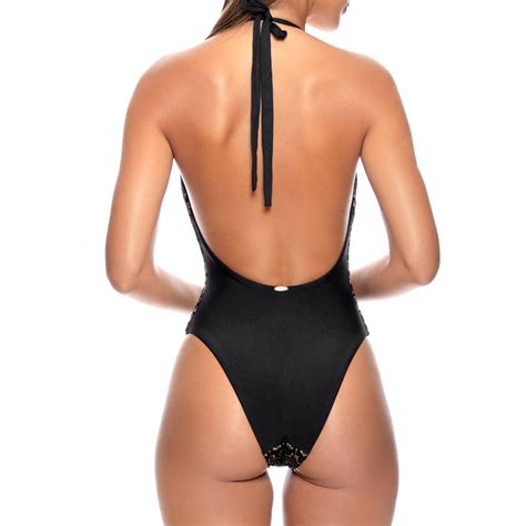 Open-back one-piece swimsuit Luli Fama Midnight Currents