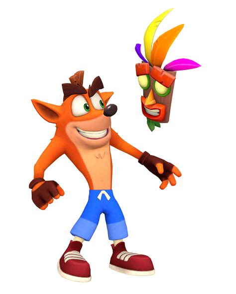 Crash Bandicoot and Aku Aku Mobile 2021 Render by bandicootbrawl96 on