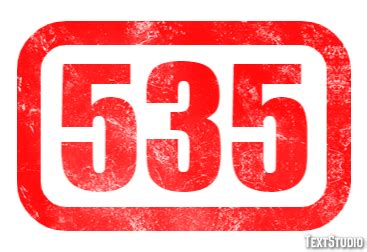 535 Text Effect and Logo Design Number