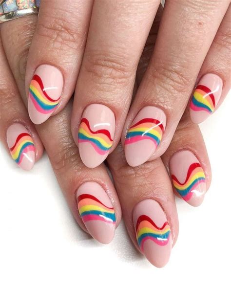 Маникюр Яркий Вдохновение Фото HD Градиент in 2024 | Rainbow nails ...