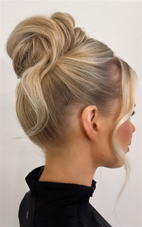 high bun  wedding   astyledweddingcom
