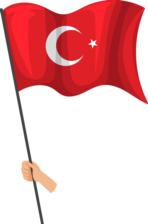 Flag of Turkey with crescent moon and star 13321223 Vector Art at Vecteezy