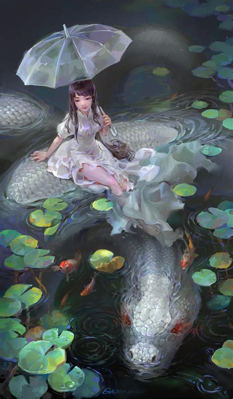 The White Snake, Shengyi Sun, Digital, 2016 : r/Art