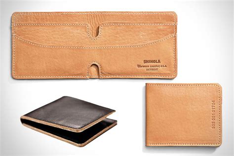 Минималистичный кошелек Shinola Bifold Wallet из кожи от Horween ...