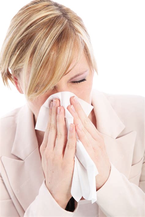 Young Woman With A Head Cold Female Woman Person, Nose, Grippe, Person