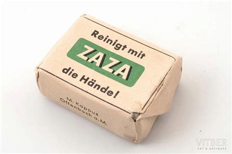 Мыло, Третий рейх, "Очищай руки с ZAZA!", в бумажной упаковке, Германия ...