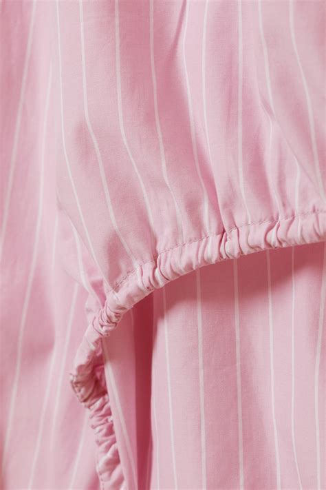 Chemise courte à dos ouvert - Rayé rose - FEMME | H&M BE