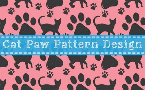 Cat Paw Pattern Design By Graphics Ninja | TheHungryJPEG