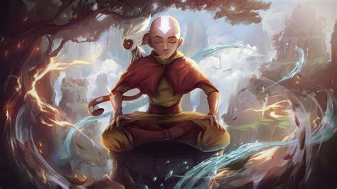 3933b | Aang, Momo, Avatar The Last Airbender, 4K Wallpaper 4K HD