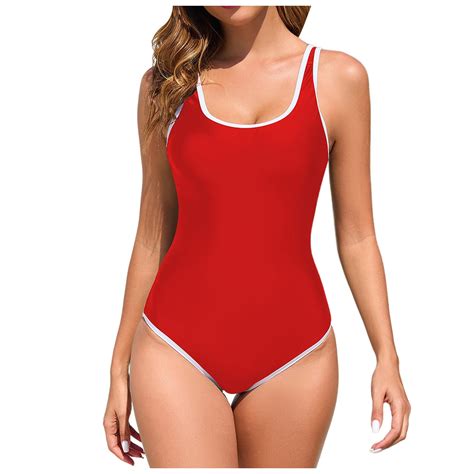 TTUHYWXI Women Sexy Color Block Open Back Bathing Suit One Piece Cheeky