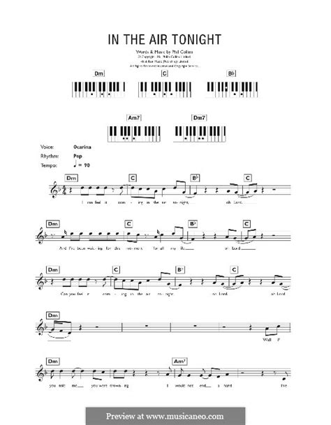 In the Air Tonight by P. Collins - sheet music on MusicaNeo