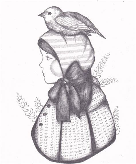 girl with nature | Drawings, Art, Bird